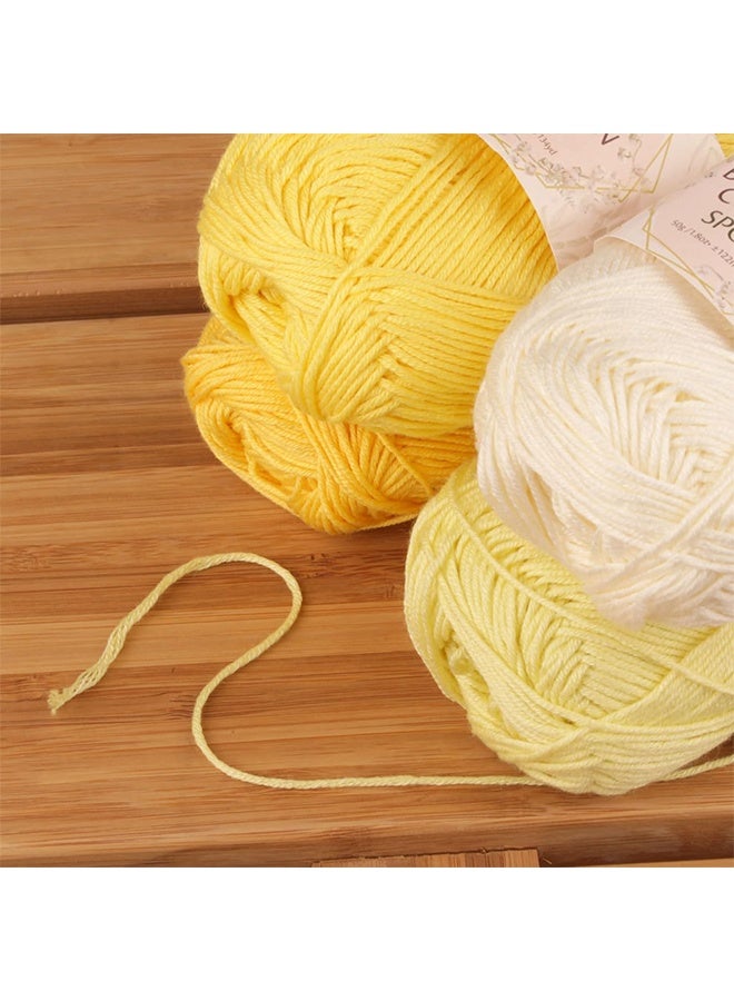 Lemon Bamboo Cotton Sport Yarn, 50g/Skein,  4 Skeins - Image 3